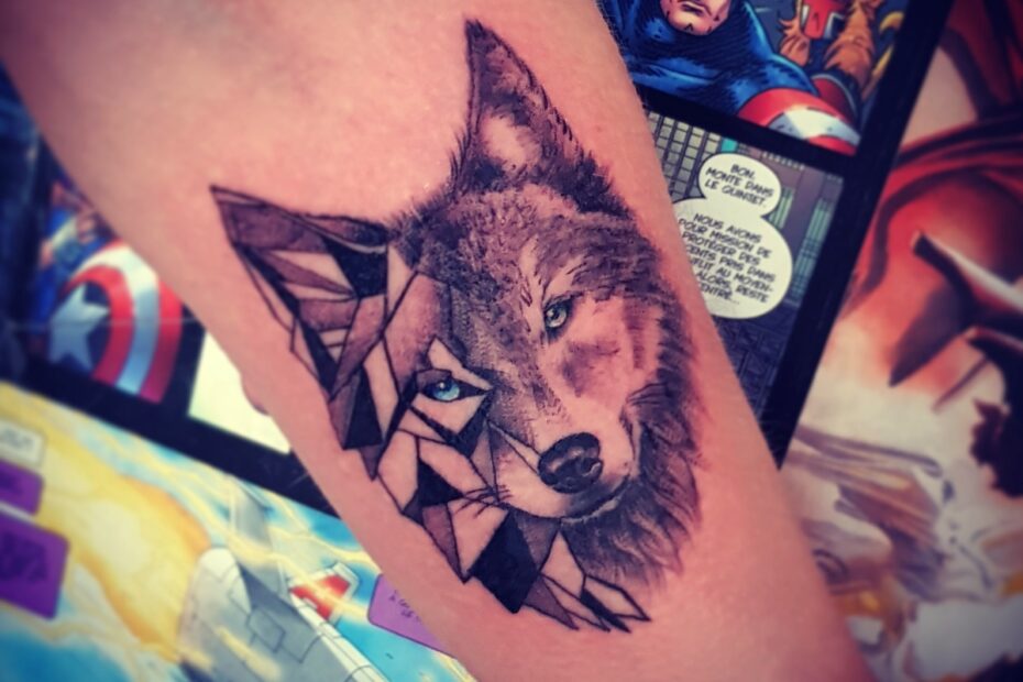 InkTrowertyk- tatuaż Garwolin - wolf - wilk